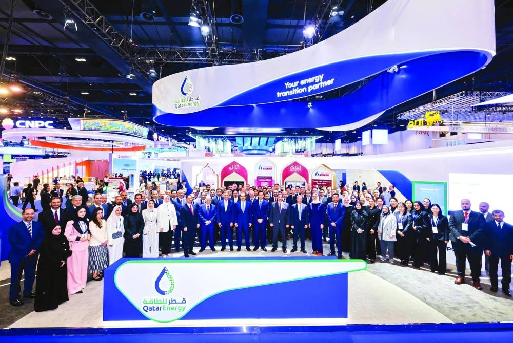 HE the Minister of State for Energy Affairs Saad bin Sherida al-Kaabi with top Qatar Energy executives and Qatar delegation at the World Gas Conference in Beijing Wednesday.