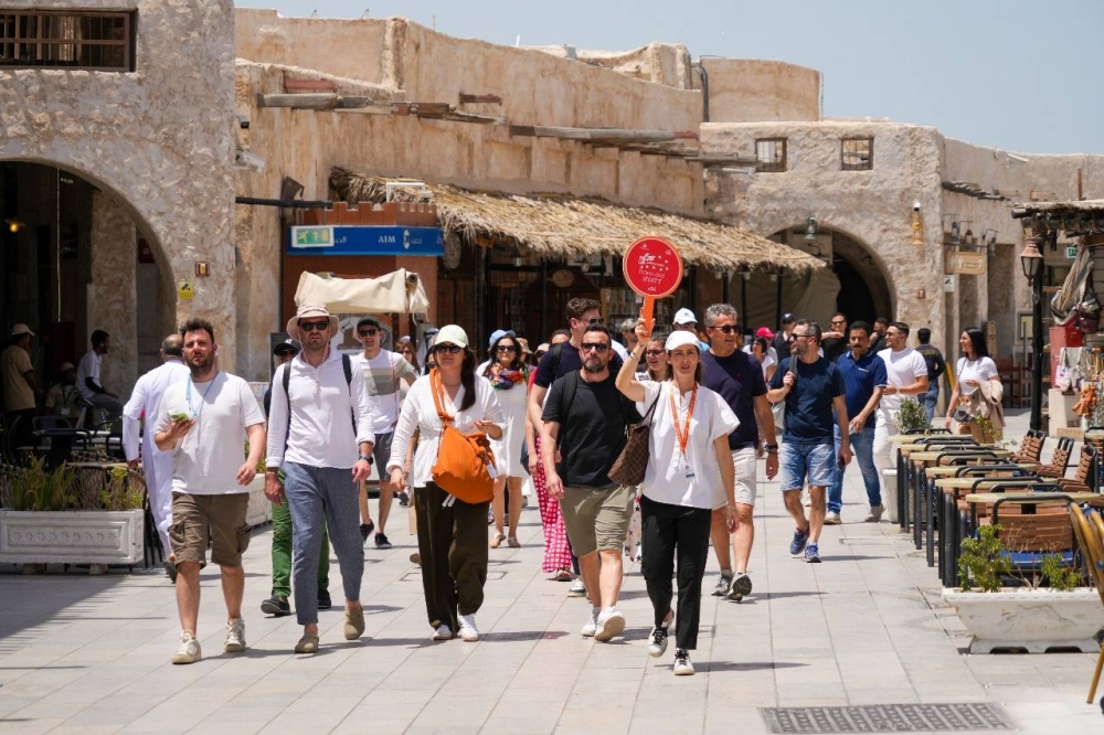Italian delegates tour popular destinations in Doha recently. 