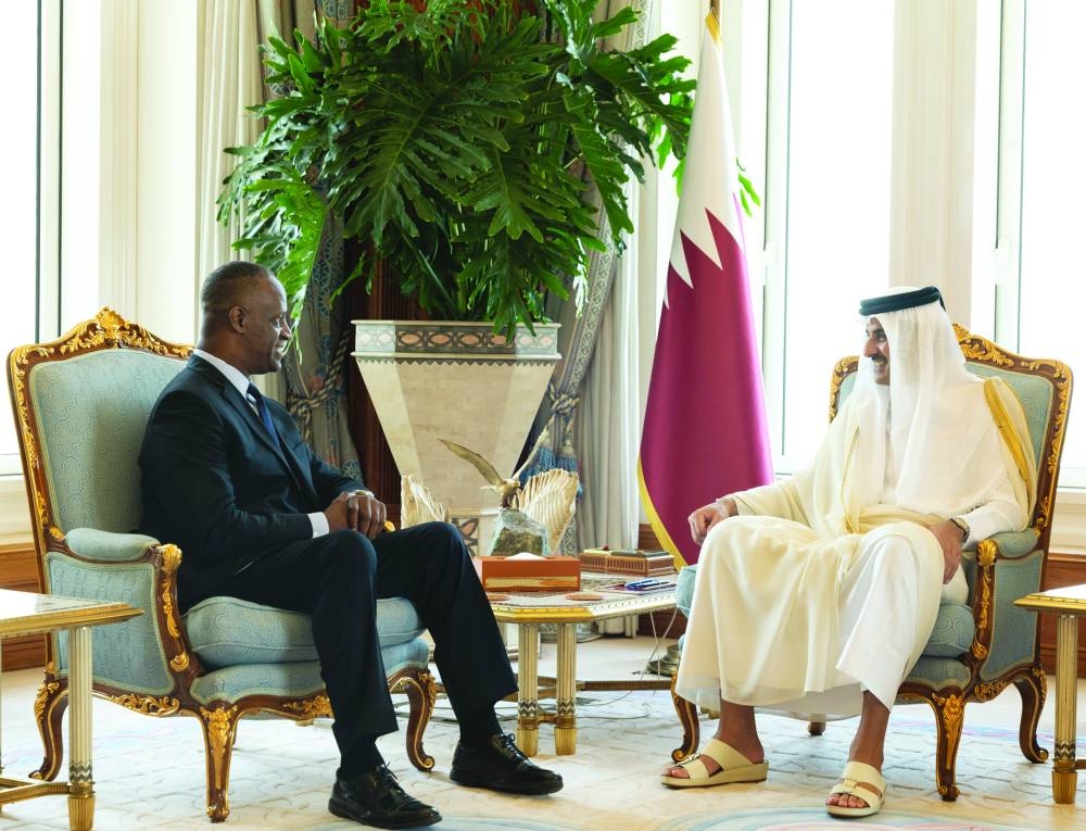 
Ambassador Timmy Davis with His Highness the Amir Sheikh Tamim bin Hamad al-Thani. 