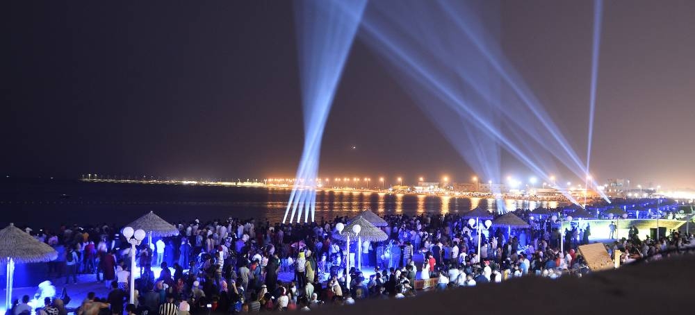 A large crowd enjoying the fireworks. PICTURE: Shaji Kayamkulam