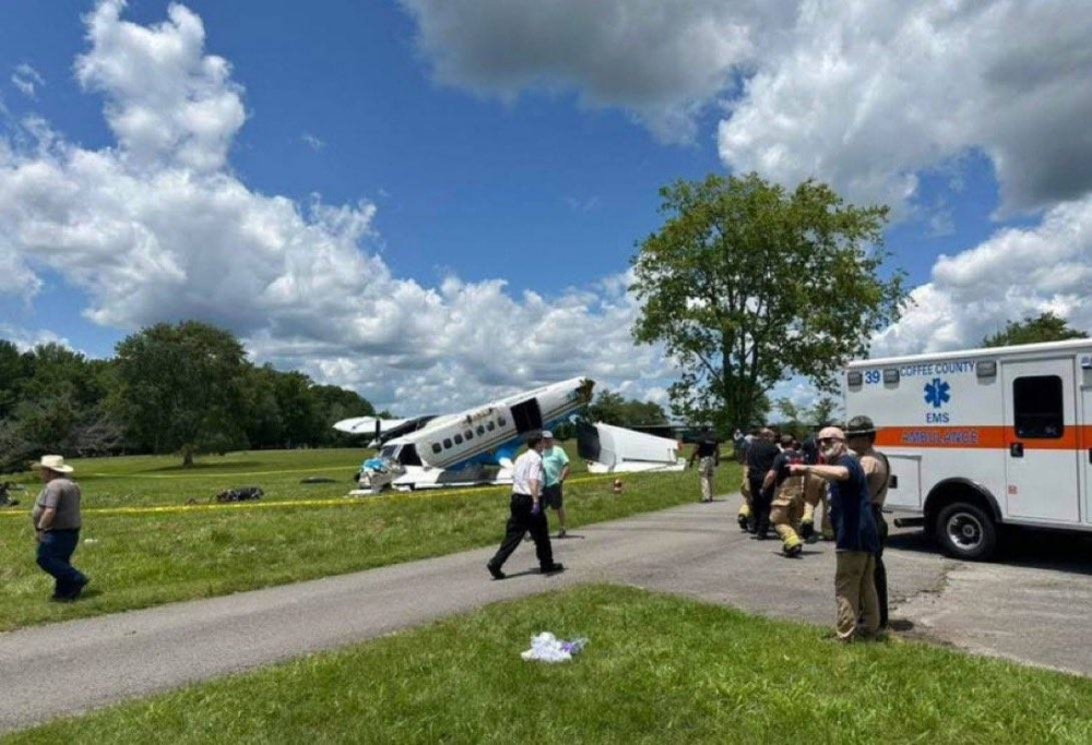 The Tennessee Highway Patrol said on X that its troopers were assisting police "at the scene of a plane crash on Old Shelbyville Road" in the central Coffee County.