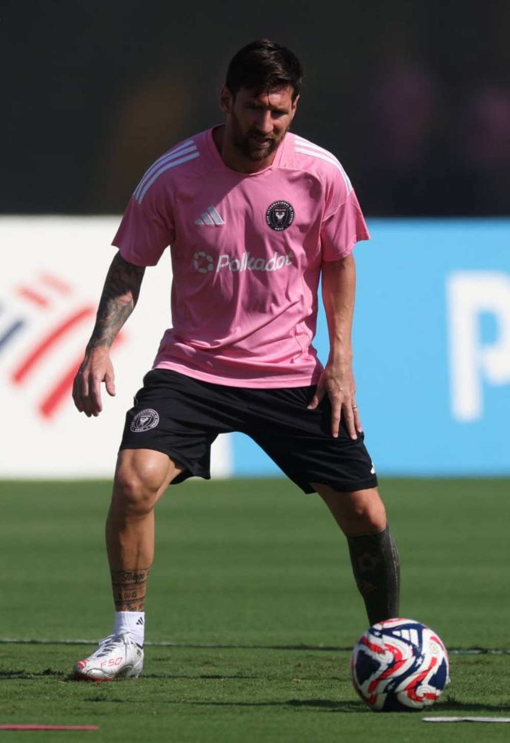 Soccer Football - FIFA Club World Cup - Inter Miami Training - Florida Blue Training Center, Fort Lauderdale, Florida, U.S. - June 16, 2025 Inter Miami's Lionel Messi during training REUTERS/Hannah Mckay