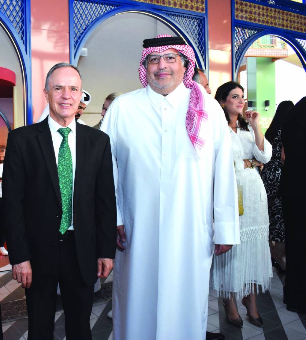 Gulf Times editor-in-chief Faisal Abdulhameed Al-Mudahka with Mexican ambassador Guillermo Ordorica at the event.