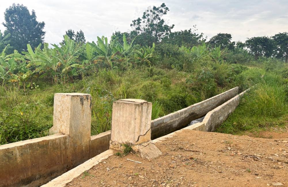 A general view shows a section of the abandoned Kamleza irrigation canal, which was under construction, following the decision to slash nearly all US foreign aid that has left numerous water and sanitation projects incomplete, in Kimorigo village of Taveta county, Kenya June 23, 2025. REUTERS/Jefferson Kahinju