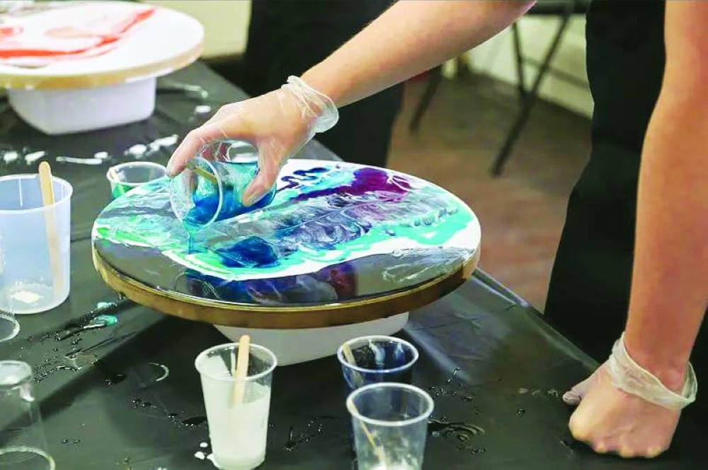 'Resin Art: Create and Pour Your Own Art' with Marwa Labib.