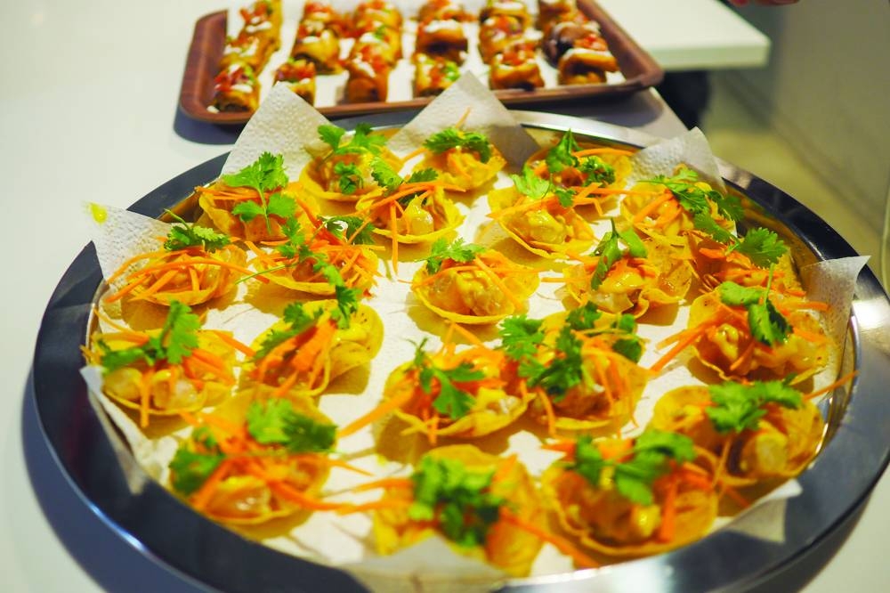 Authentic Mexican food at the opening of the exhibition at the Fire Station: Artists in Residence.