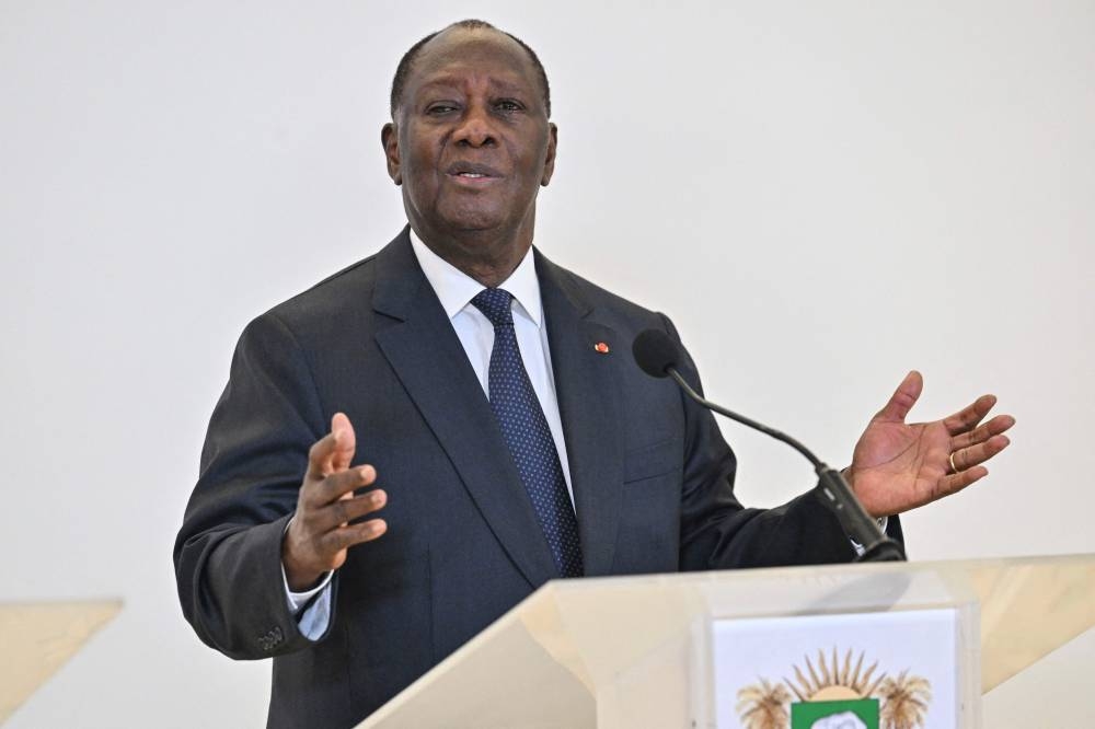 File photo of Ivory Coast President Alassane Ouattara.