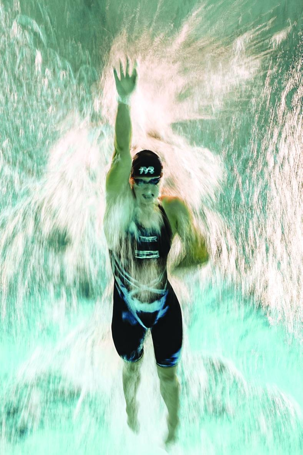 Swimming - World Aquatics Championships - Women 800m Freestyle Finals - World Aquatics Championships Arena, Singapore - August 2, 2025 Katie Ledecky of the U.S. in action during the final REUTERS/Marko Djurica