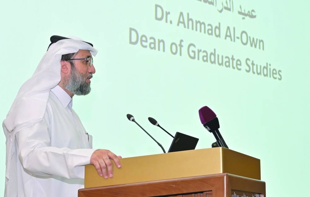 Dr Ahmad al-Own delivering his opening remarks.