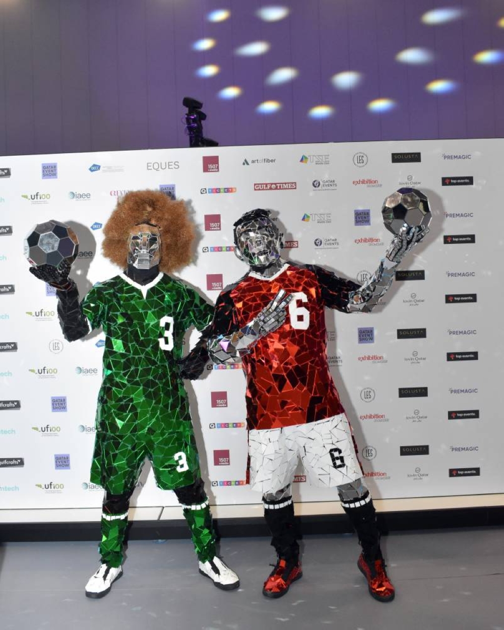 Roaming characters in unique costumes welcome visitors at the event. PICTURE: Thajudheen