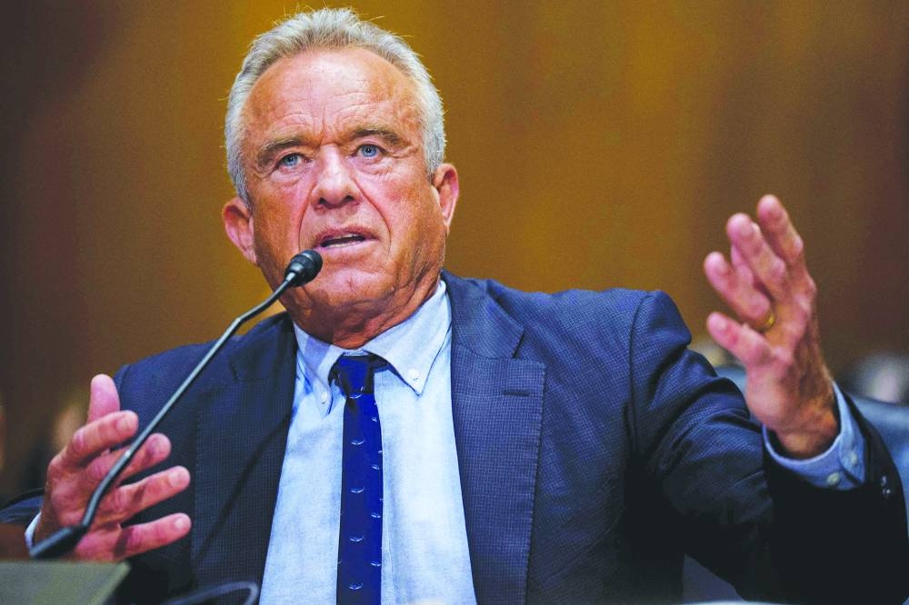 Health and Human Services Secretary Robert Kennedy Jr. testifies before the Senate Finance Committee at the Dirksen Senate Office Building on September 04, 2025 in Washington, DC. The committee met to hear testimony on President Trump's 2026 health care agenda. (AFP)