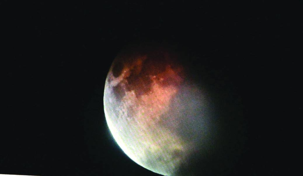 A photo taken by Manoj Mishra through a telescope.