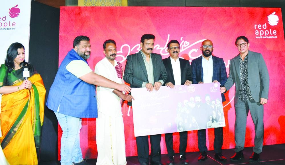 Officials and organisers of the event at the ticket launch ceremony. PICTURE: Thajudheen.