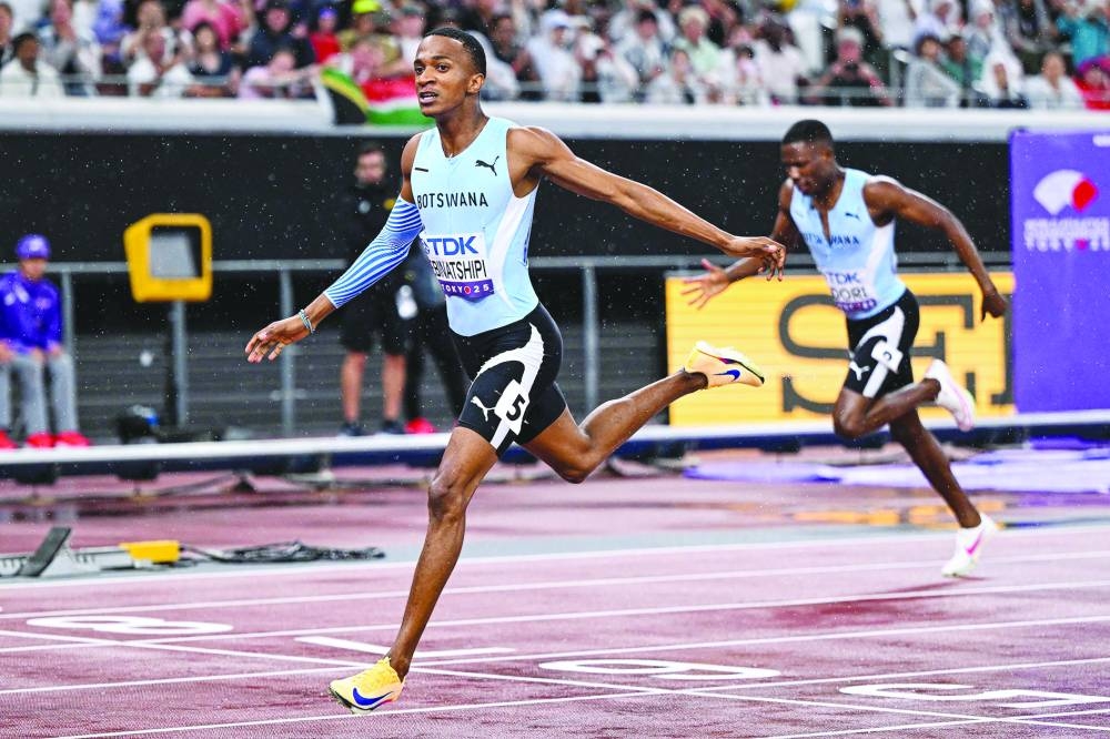 
Botswana’s Busang Collen Kebinatshipi won the men’s 400m gold. (AFP) 