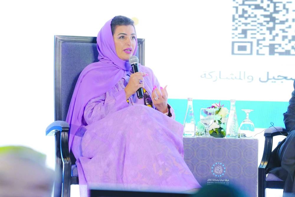 Aisha Hussein Alfardan, vice chairwoman of QBWA, participating in a high-level panel discussion titled ‘Inspiring Leadership in a Rapidly Changing World: Between Empowerment and Crisis Management’.