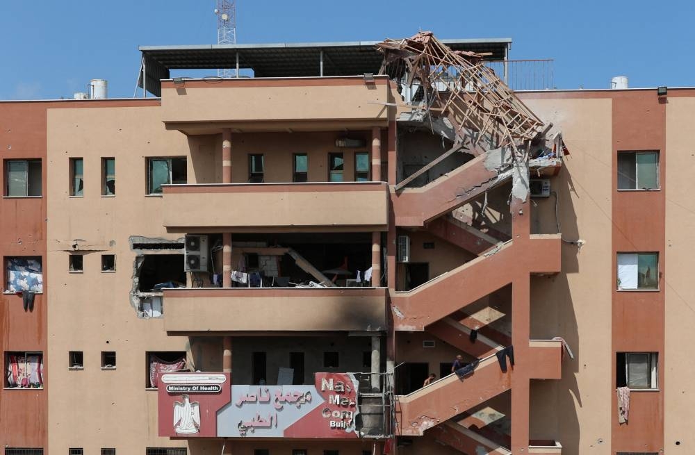 A view of the site where Reuters cameraman Hussam al-Masri was killed during an Israeli strike while he was recording a live video feed at Nasser Hospital, in Khan Younis, southern Gaza Strip, September 8, 2025. REUTERS/Ramadan Abed