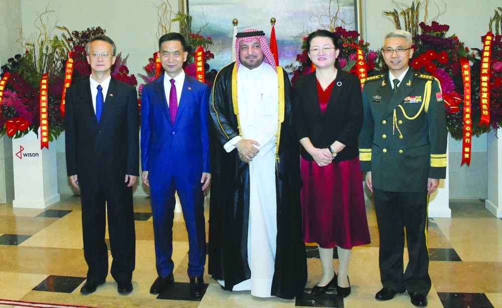 The Chinese ambassador with guests.