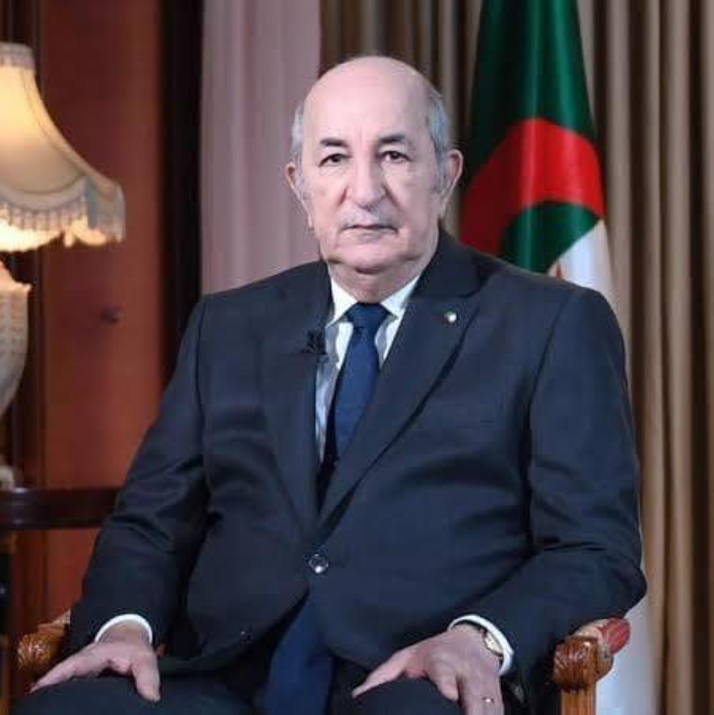  President of the People's Democratic Republic of Algeria Abdelmadjid Tebboune