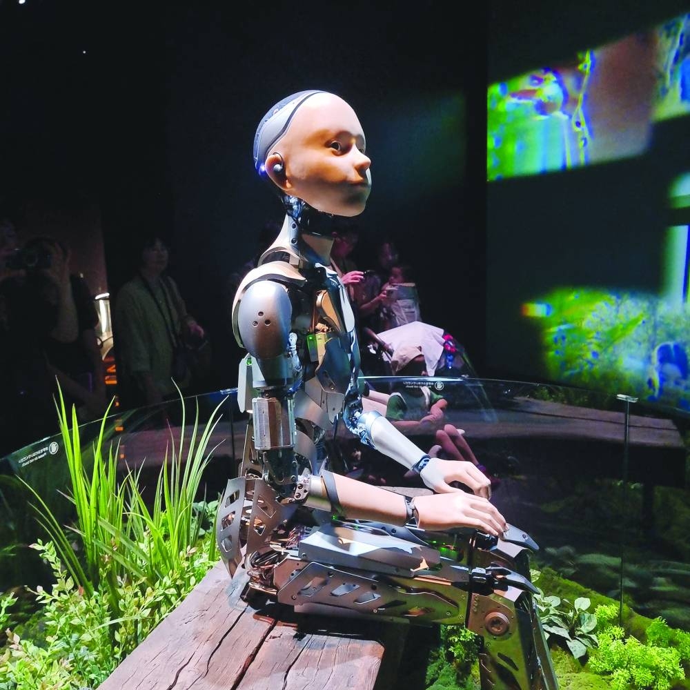 The Future of Life pavilion at Expo 2025 showcases android robots