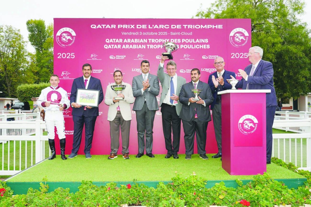 Al Shaqab Racing’s Subahiyah is ridden to victory by jockey Christophe Soumillon,. 