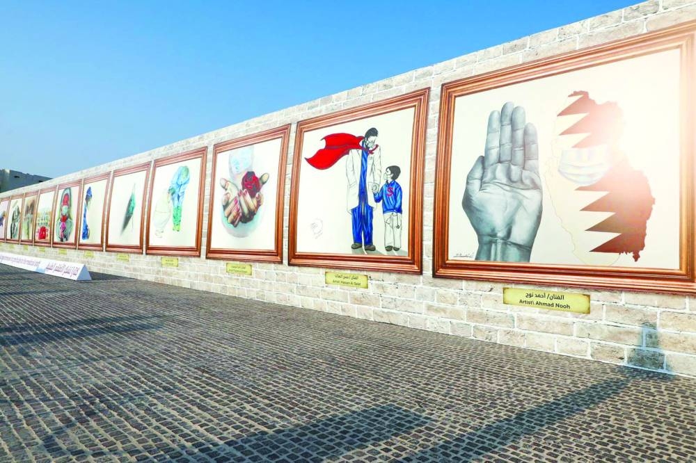 Katara expresses its gratitude to the medical staff in the form of a mural