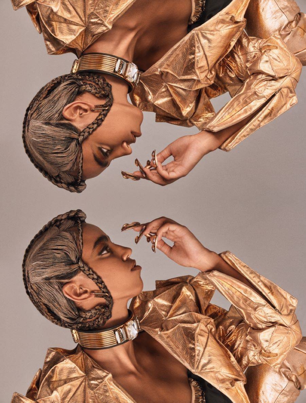 Amazigh Hair Couture exhibition on view from October 27 to January 12, 2026 at M7. Photo by The New Frontiers, Vogue Arabia, 2021, Julien Vallon 