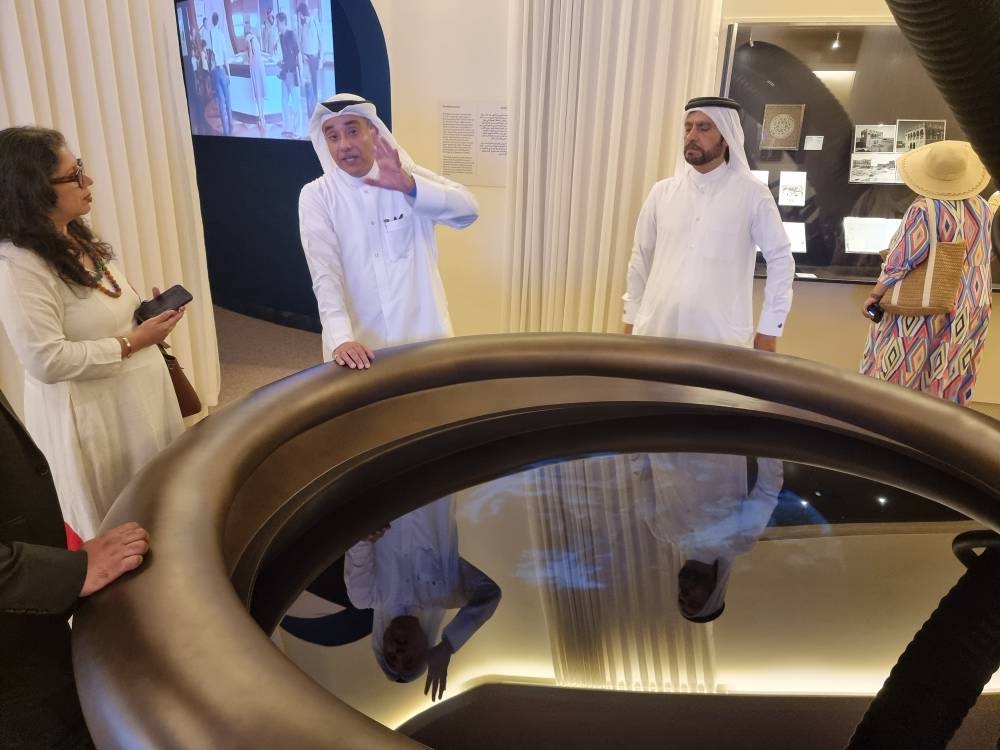 Dr Abdullah Mohammed al-Sulaiti during the press preview yesterday. PICTURES: Joey Aguilar