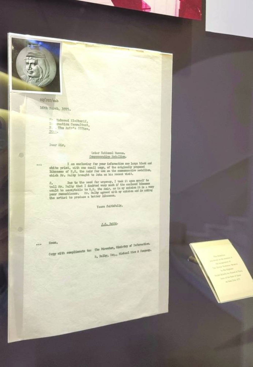 ‘A Nation’s Legacy, A People’s Memory: Fifty Years Told’ exhibition showcases some of the old correspondence detailing the challenges and dedication of the museum’s original creators.  Dr al-Sulaiti during the press preview of the exhibition. PICTURES: Joey Aguilar