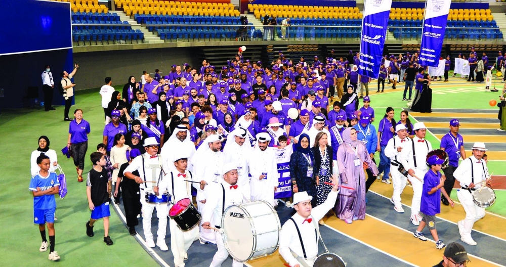 'Relay for Life 2025' organised by Qatar Cancer Society on Friday at the Aspire Indoor Track, was part of an event held in more than 30 countries worldwide, as a humanitarian occasion dedicated to celebrating life, honouring cancer survivors, remembering those who were lost to cancer, and reaffirming the community’s collective commitment to continue the fight against cancer. PICTURES: Shaji Kayamkulam.