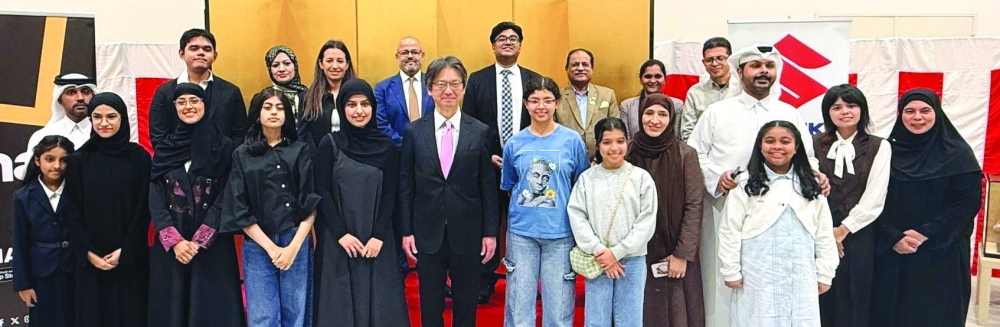 The participants with Japanese ambassador ambassador Naoto Hisajima and other officials.