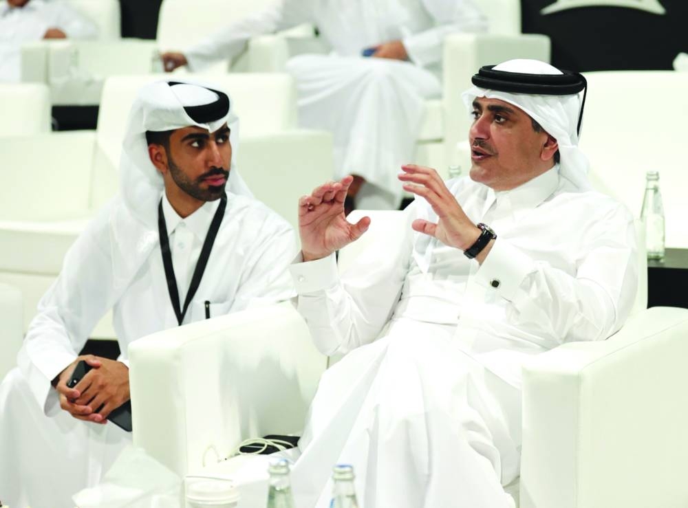 
Sheikh Saud bin Khalid al-Thani watching the final. 