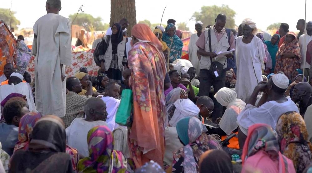 Displaced Sudanese gather after fleeing Al-Fashir city in Darfur, in Tawila, Sudan, October 29, 2025, in this still image taken from a Reuters' video. REUTERS