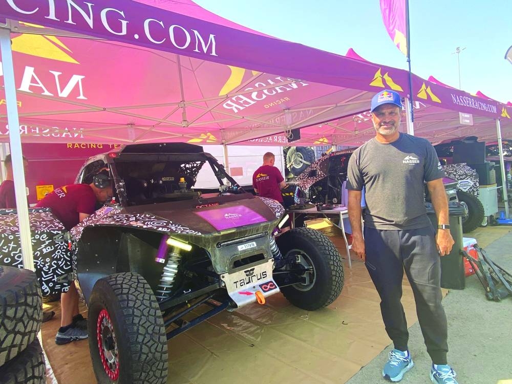 Home hero Nasser Saleh al-Attiyah is aiming to win the Qatar International Baja outright in a Challenger car.