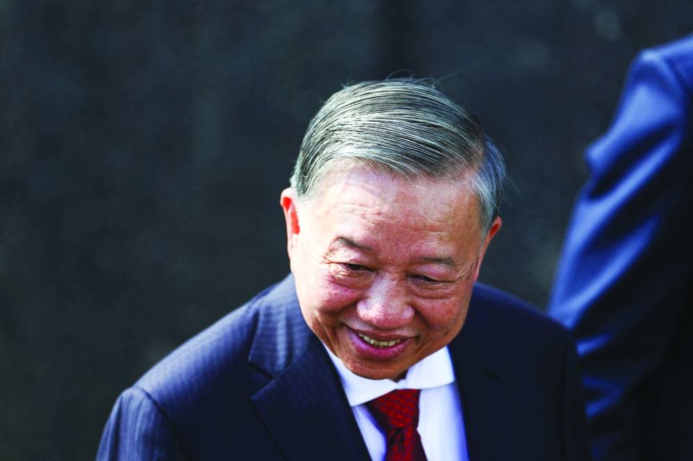 
General Secretary of the Communist Party of Vietnam To Lam leaves after attending a parade celebrating the 80th anniversary of independence in Hanoi, Vietnam. (Reuters) 