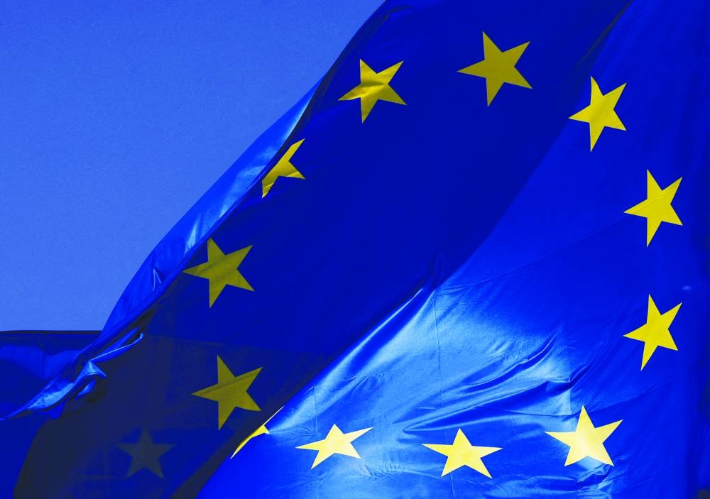 
European Union flags flutter outside the EU Commission headquarters in Brussels, Belgium. (Reuters) 