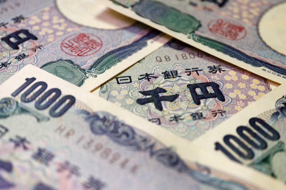 Banknotes of Japanese yen are seen in an illustration picture