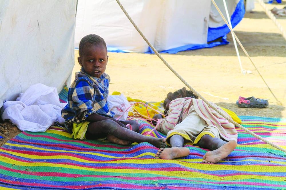 
Children from El-Fasher in Al-Dabba. 