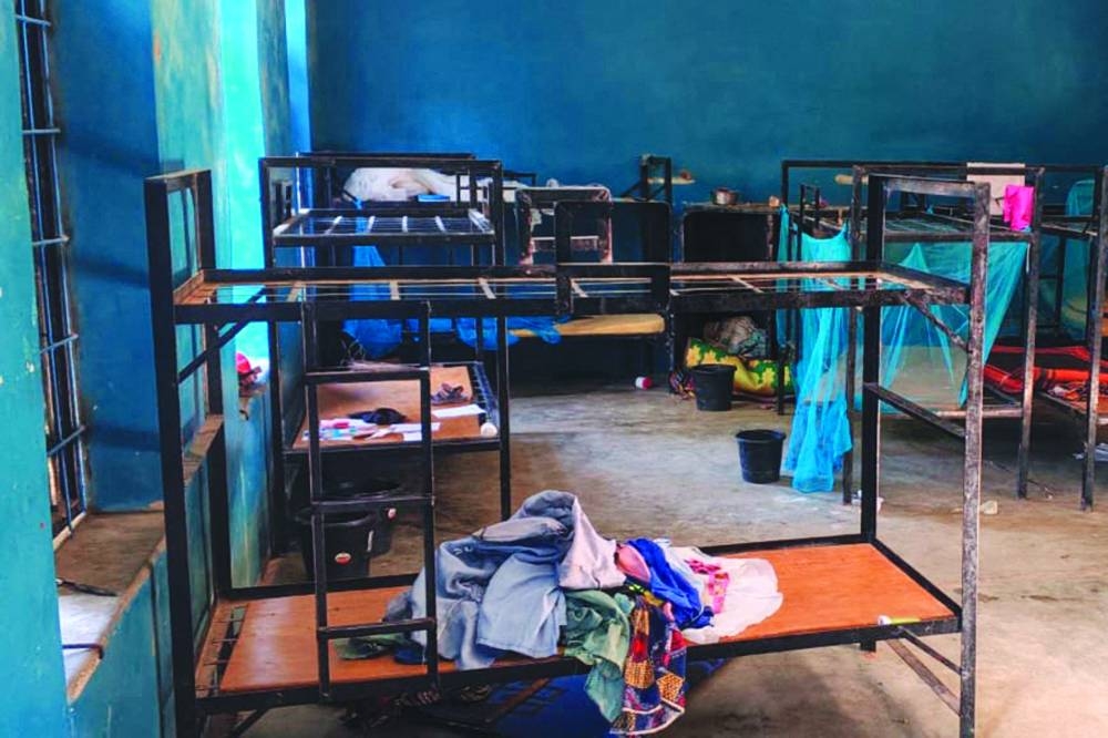 This handout photo distributed Saturday shows empty bunk beds and scattered belongings inside a student dormitory at St Mary’s Catholic School in Papiri, Agwarra local government, Niger state.