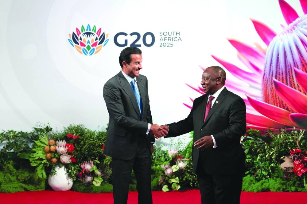 Amir meeting President of the Republic of South Africa Cyril Ramaphosa