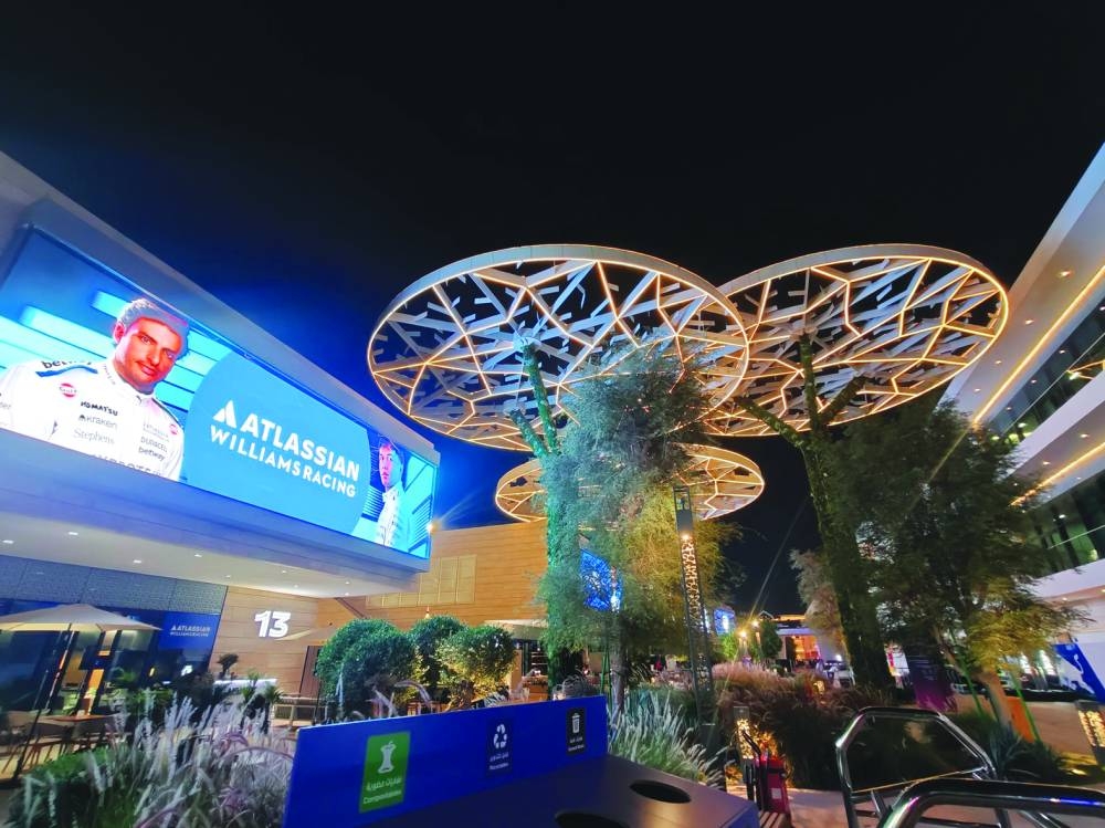 A view of the paddock at the Lusail International Circuit on the eve of the weekend's Formula 1 Qatar Grand Prix.