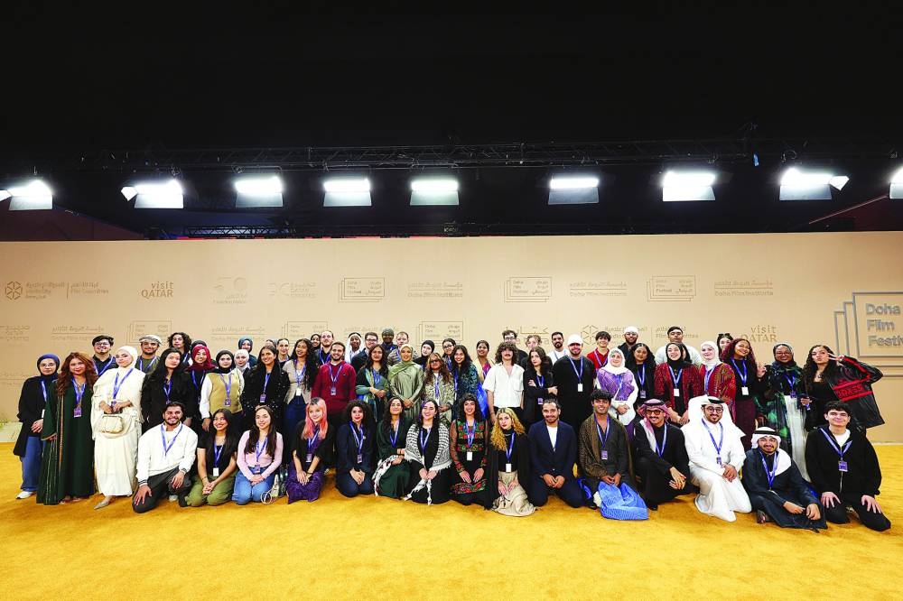Doha Film Institute CEO Fatma Alremaihi and Ajyal jury members attend 'Closing Night' during the Doha Film Festival 2025. (Photo byGetty Images for Doha Film Festival)