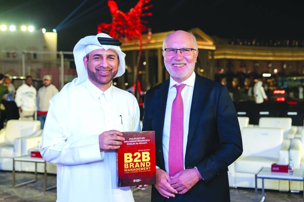 HE Prof Khalid bin Ibrahim al-Sulaiti with Prof Waldemar Pförtsch.