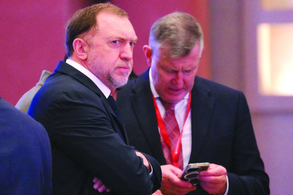 
Russian oligarch Oleg Deripaska attends the India-Russia trade forum in New Delhi. 