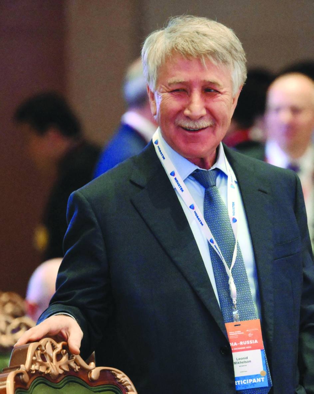 
CEO of Russia’s gas company Novatek, attends the India-Russia trade forum in New Delhi. 