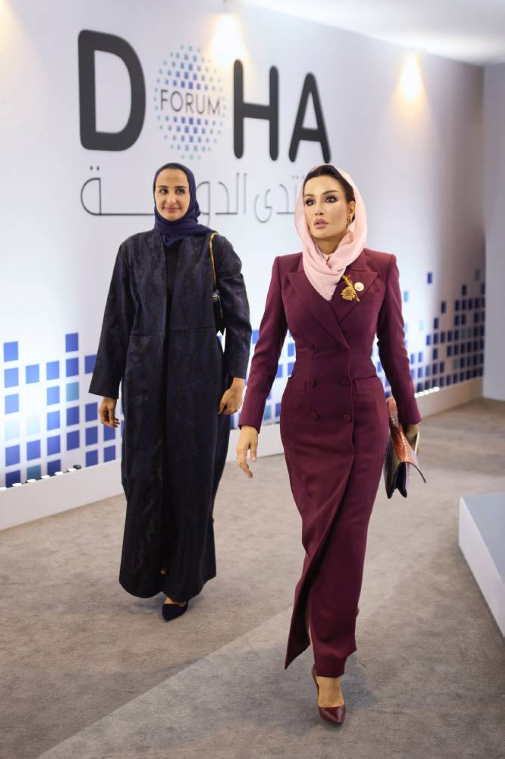 Her Highness, Sheikha Moza bint Nasser delivers the closing remarks at Doha Forum 2025. 