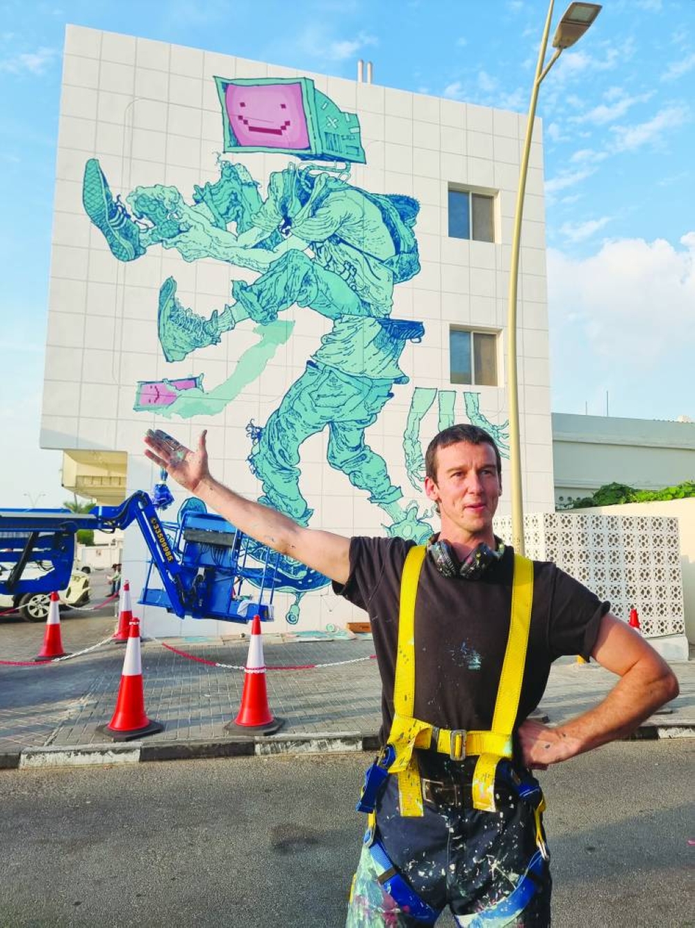 Kitt Bennett showing his work.