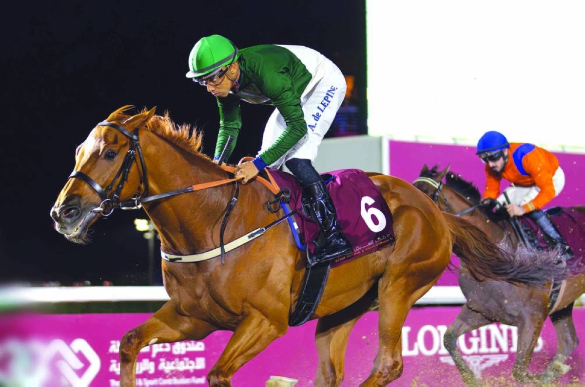 Jockey De Lepine guided One Nation to the Brooq Cup win yesterday. 