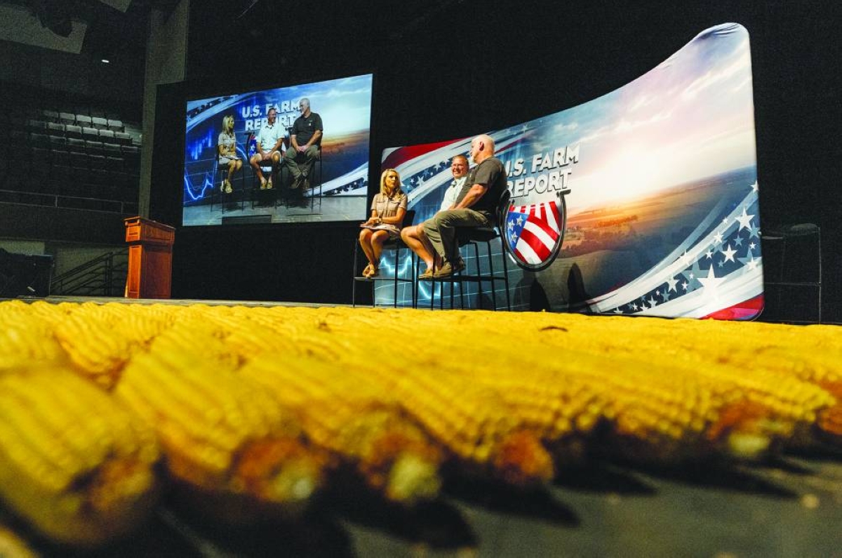 
Panellists discuss the corn and soybean crop on the final day of the Pro Farmer Crop Tour, the nation’s largest non-government crop survey, in Rochester, Minnesota, US, in August. (Reuters) 