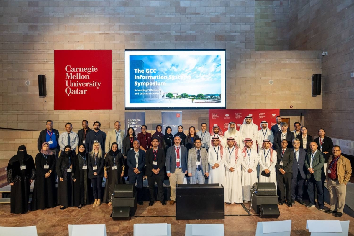 Participants in the GCC symposium at CMU-Q.