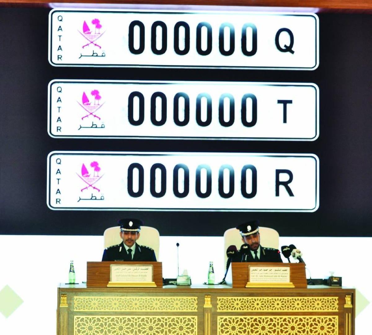 
Colonel Dr Jabr Hamoud Jabr al-Nuaimi and Staff Colonel Ali Hassan al-Kaabi at the press conference. PICTURE: Shaji Kayamkulam 